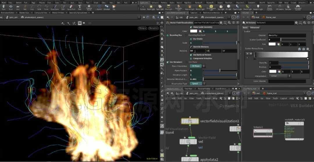 图片[6]-第50篇 cgforge Houdini 18写实火焰与新Pyro系统Pyro II – Flames & Sparse Pyro-B站/公众号:特效向
