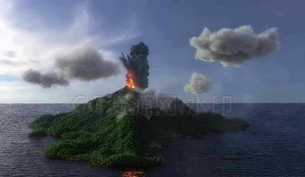 第47篇Houdini 18大型全CG海岛火山喷发Large Scale Scenes in Houdini-B站/公众号:特效向