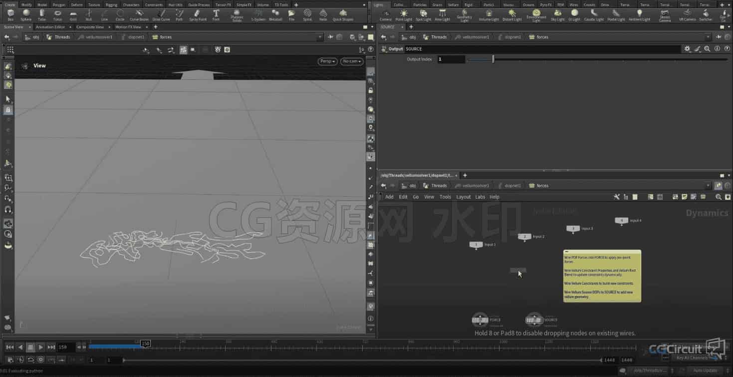 图片[3]-【免费】Houdini20.5程序化麻绳抽象动画Threads In Motion – Procedural Thread FX in Houdini-B站/公众号:特效向