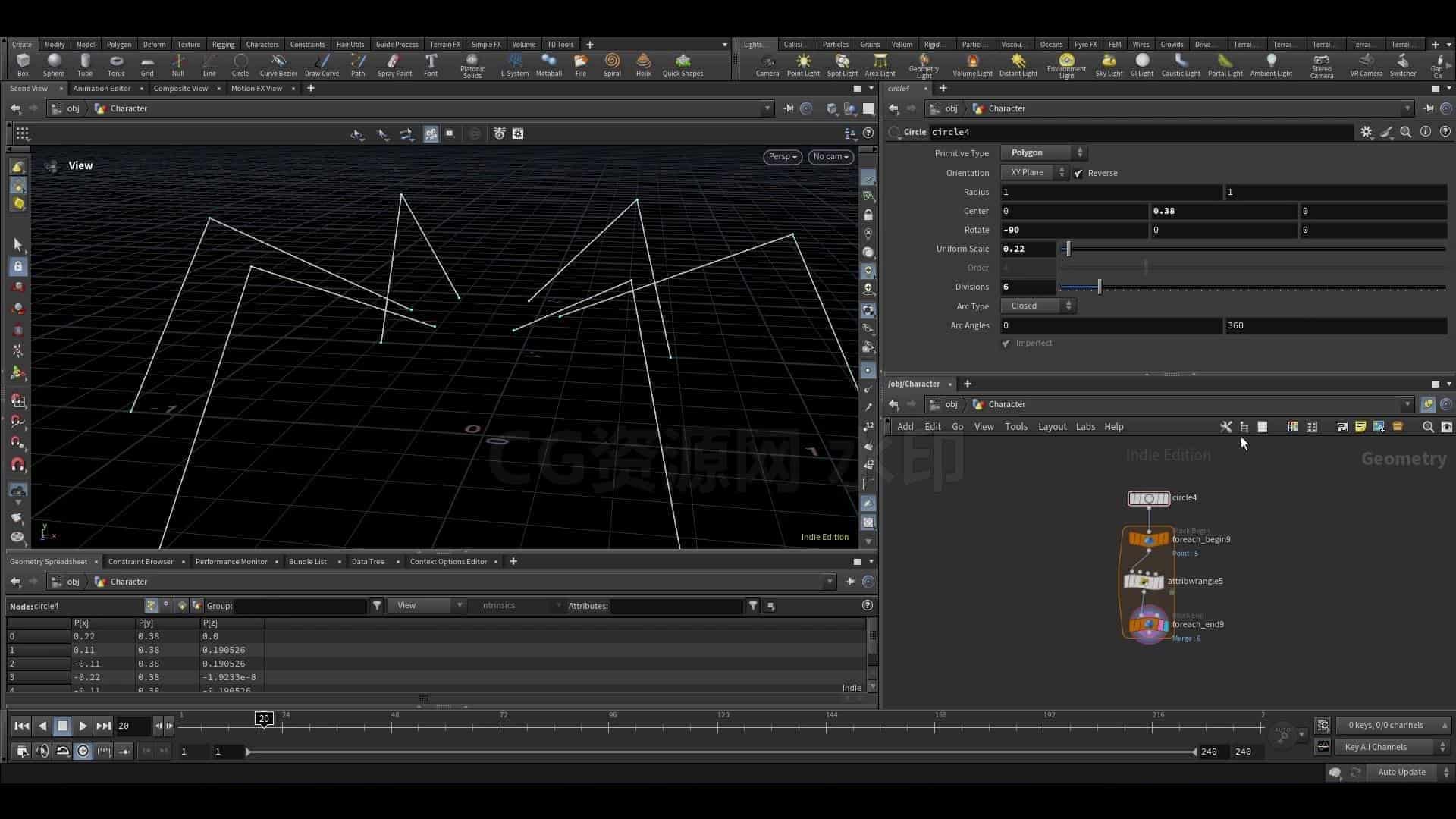 图片[3]-Houdini完全程序化生命形式-蜘蛛爬行棱镜The Crawling Prism – A Fully Procedural Lifeform in Houdini-B站/公众号:特效向