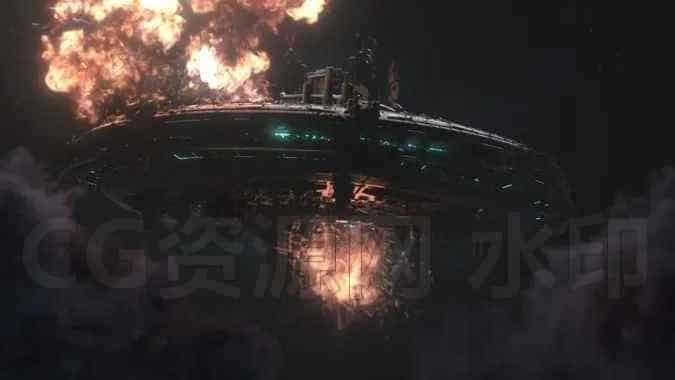 第24篇 科幻飞船舰爆炸破碎合成全流程The Mothership – RBD, Pyro & Destruction-B站/公众号:特效向