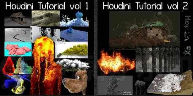 90篇 十八期 综合特效教程Houdini tutorials VOL1&2-B站/公众号:特效向