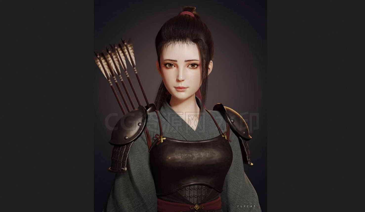 图片[3]-Blender 风格化弓箭手雕刻教程Flycat – Archer Character Modeling in Blender-B站/公众号:特效向