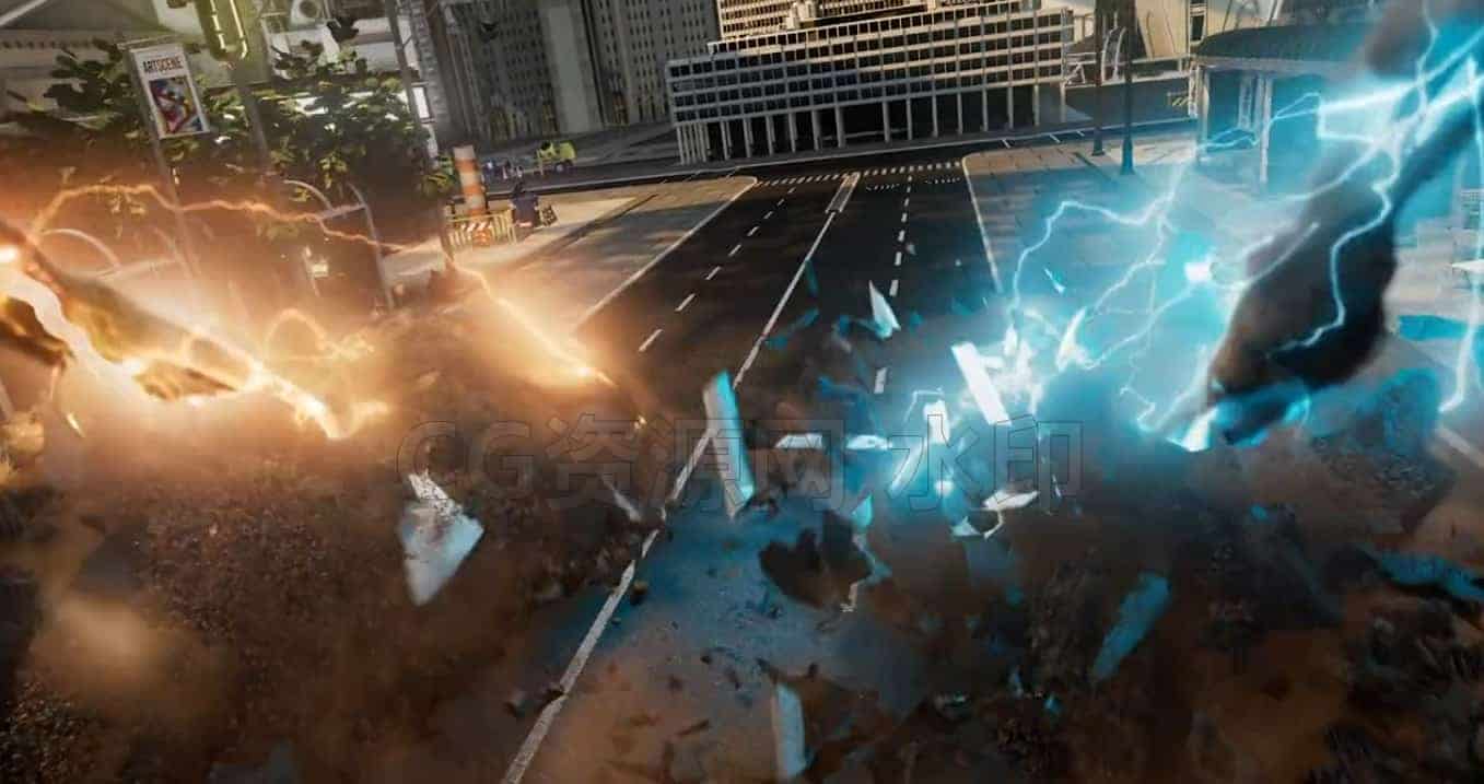 图片[3]-Houdini魔法闪电流破坏摧毁灭粒子破碎倒塌FX HIP文件臀部 Magic Destruction FX-B站/公众号:特效向