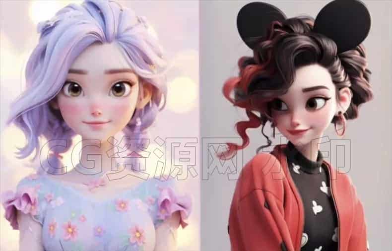 使用MidJourney和Blender完成梦幻3D角色 设计视频教程-B站/公众号:特效向