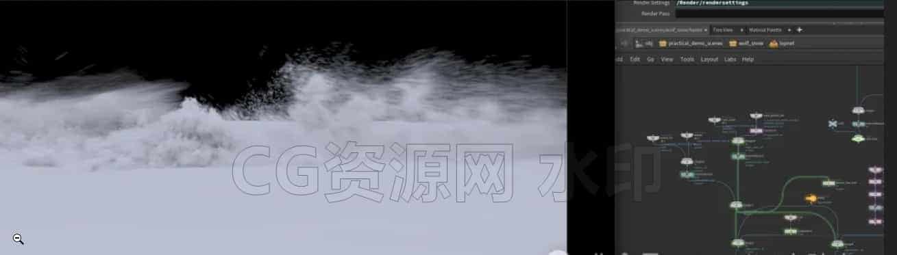 图片[5]-狼在雪地的交互解算 Houdini21工程文件hip臀部-B站/公众号:特效向