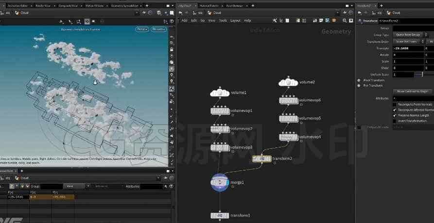 图片[5]-第21篇 houdini写实动态云“高级解算”Realistic Dynamic Clouds – Advanced Simulation-B站/公众号:特效向
