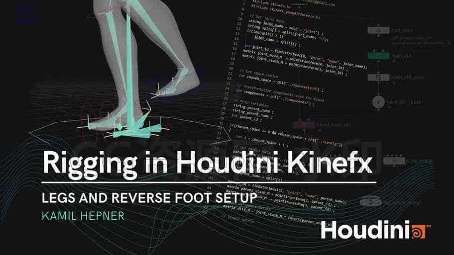 105篇 Houdini 18.5全新角色动画绑定系统Rigging in Houdini Kinefx-B站/公众号:特效向