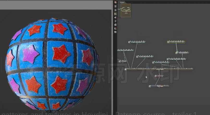 图片[5]-第108篇 材质图案与贴图制作patterns and textures in houdini-B站/公众号:特效向