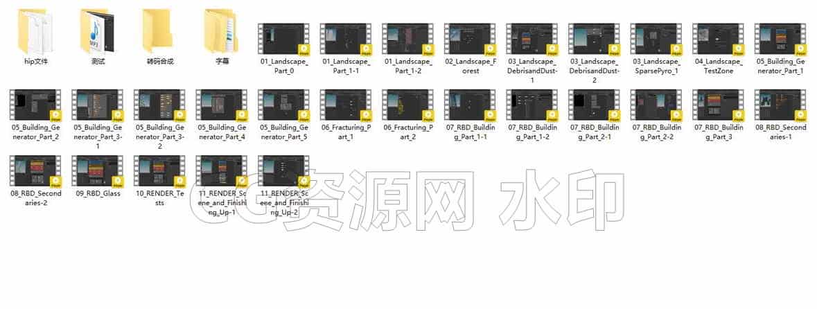 图片[7]-138篇 影视级世界末日大楼倒塌地陷Apocalypse: Inferno Complete Houdini Training-B站/公众号:特效向