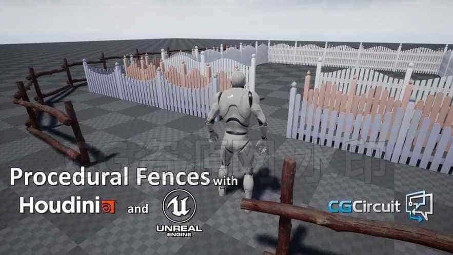 第63篇 H18.5结合UE4制作程序化栅栏Procedural Fences in Houdini and Unreal虚幻搜索-B站/公众号:特效向
