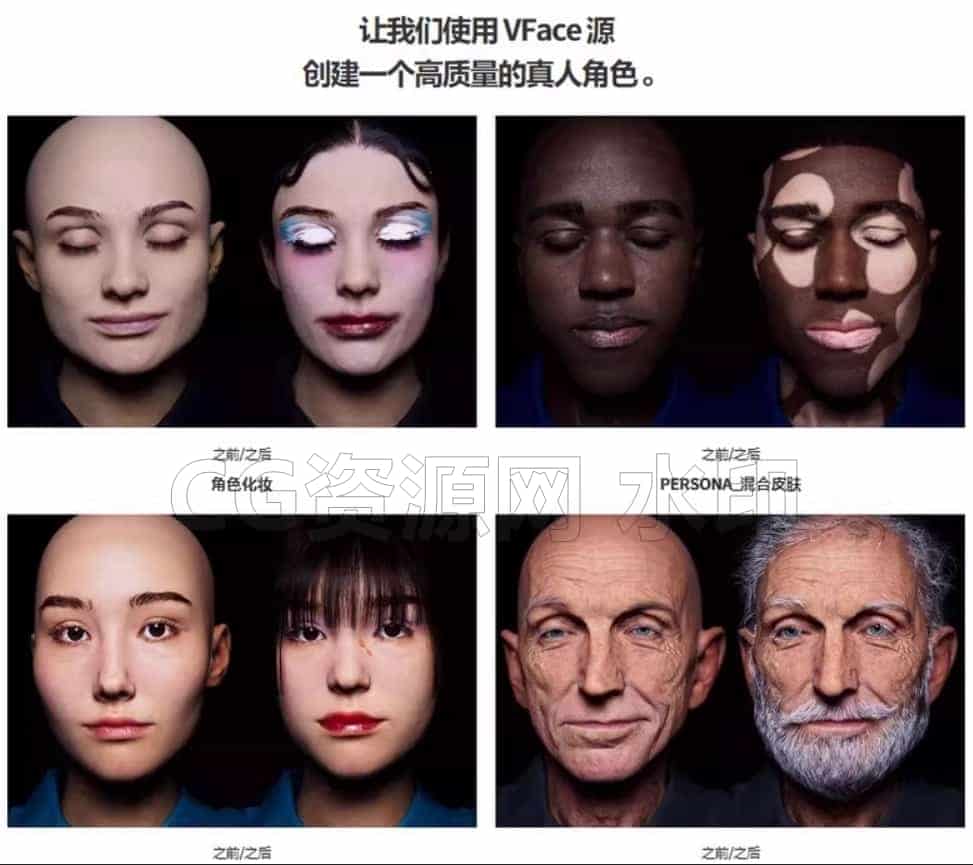 图片[3]-Coloso教程-使用C4D和VFace创建逼真的角色-B站/公众号:特效向