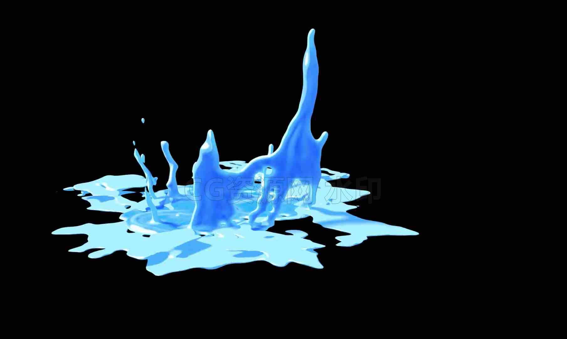 Houdini 2D Splash卡通流体飞溅水花hip工程-B站/公众号:特效向