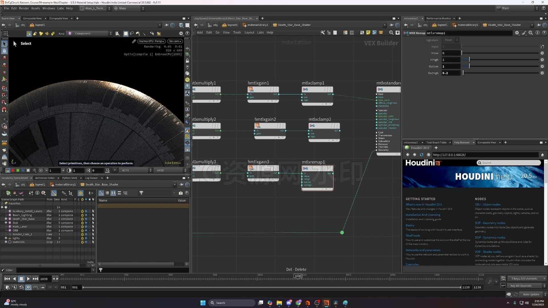 图片[4]-Houdini & Nuke制作星舰船发射大型核爆炸毁灭世part1＋part2 Cinematic Explosion FX with Houdini & Nuke蘑菇云-B站/公众号:特效向