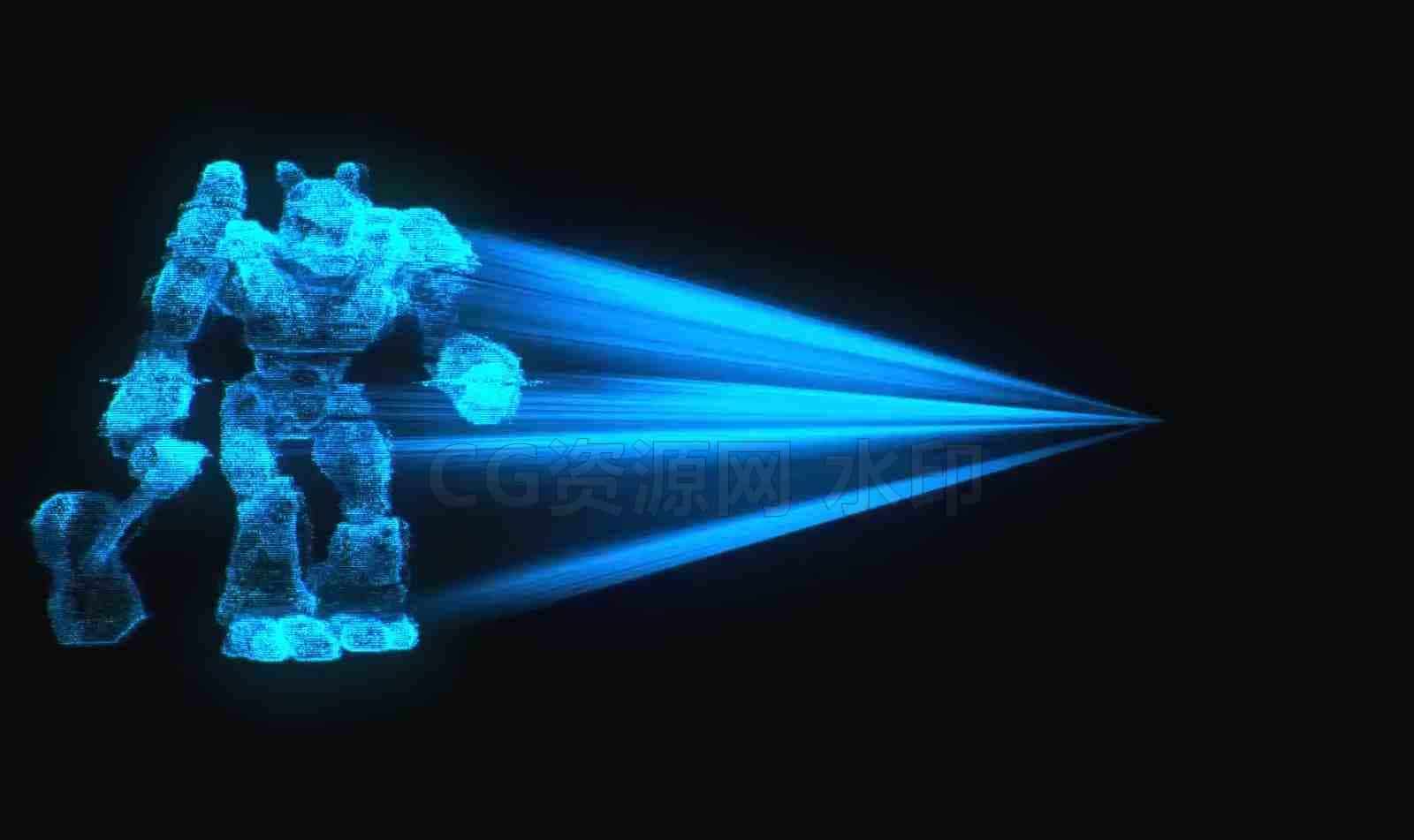 Houdini幽灵体科技全息Houdini Hologram (animated object)-B站/公众号:特效向