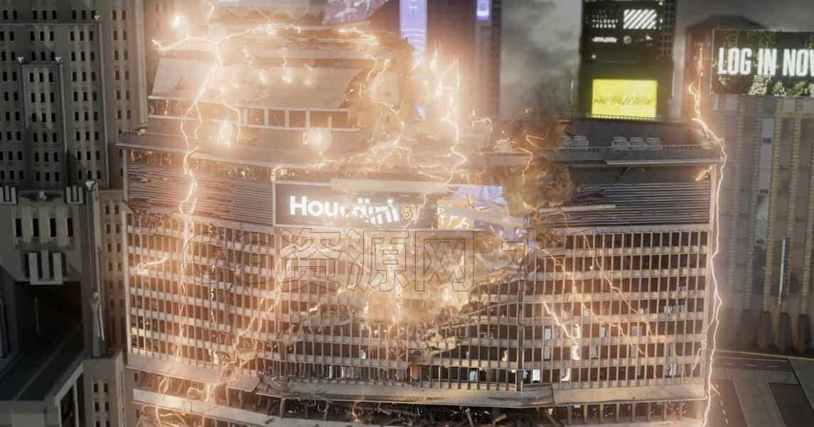 图片[5]-Houdini魔法闪电流破坏摧毁灭粒子破碎倒塌FX HIP文件臀部 Magic Destruction FX-B站/公众号:特效向