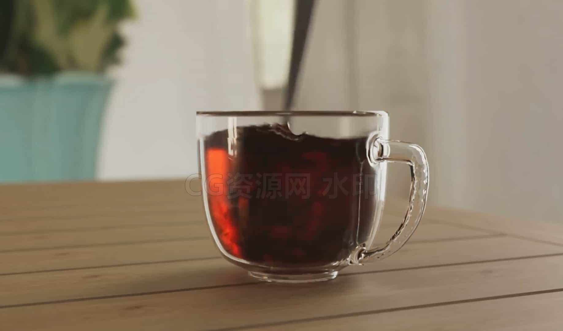 图片[4]-用Houdini21 泡一杯茶！泡水液体流体不漏热气融合交互MPM实现Hip文件臀部工程 Making cup of tea in Houdini-B站/公众号:特效向