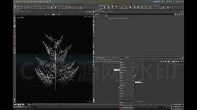 图片[6]-Houdini 程序化植物生长树叶卷曲动画cops模块 学校HS-125: Procedural Nature-B站/公众号:特效向