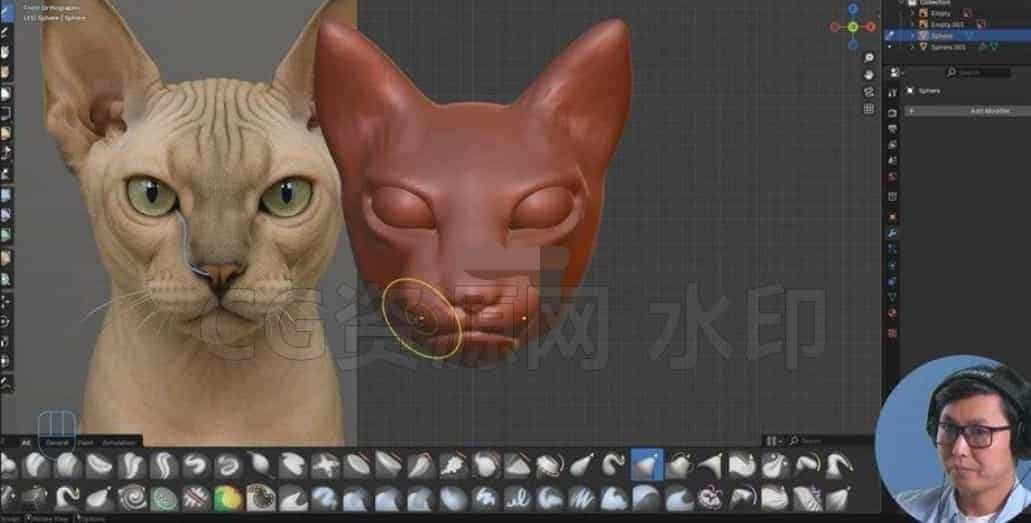 新课全面掌握Blender4.5 2025：从入门到专业课程-B站/公众号:特效向