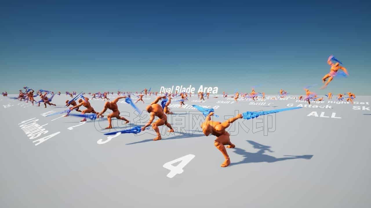 图片[3]-Grz_DualBlade_Pack-UE5动作库-B站/公众号:特效向