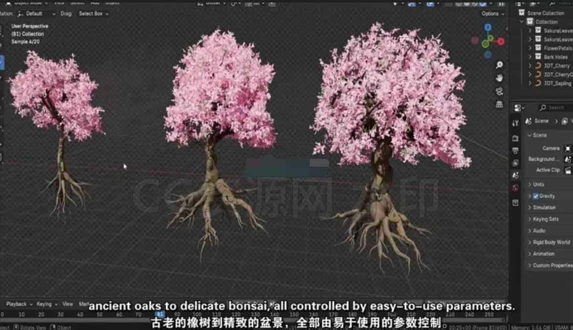 图片[6]-从基础到高级技巧使用Blender几何节点创建3D树-B站/公众号:特效向
