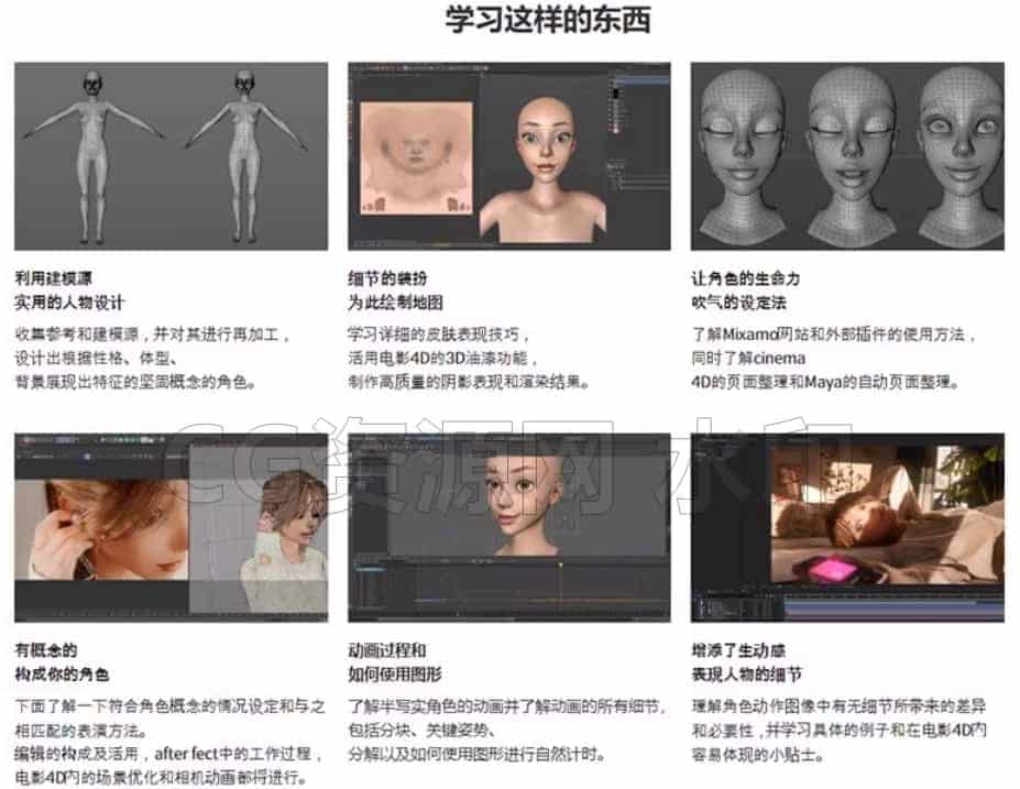 图片[4]-Coloso教程丨用C4D制作的半写实人物运动图形 中文字幕（高清画质带工程）原g287– Cinema 4D影视级卡通角色-B站/公众号:特效向