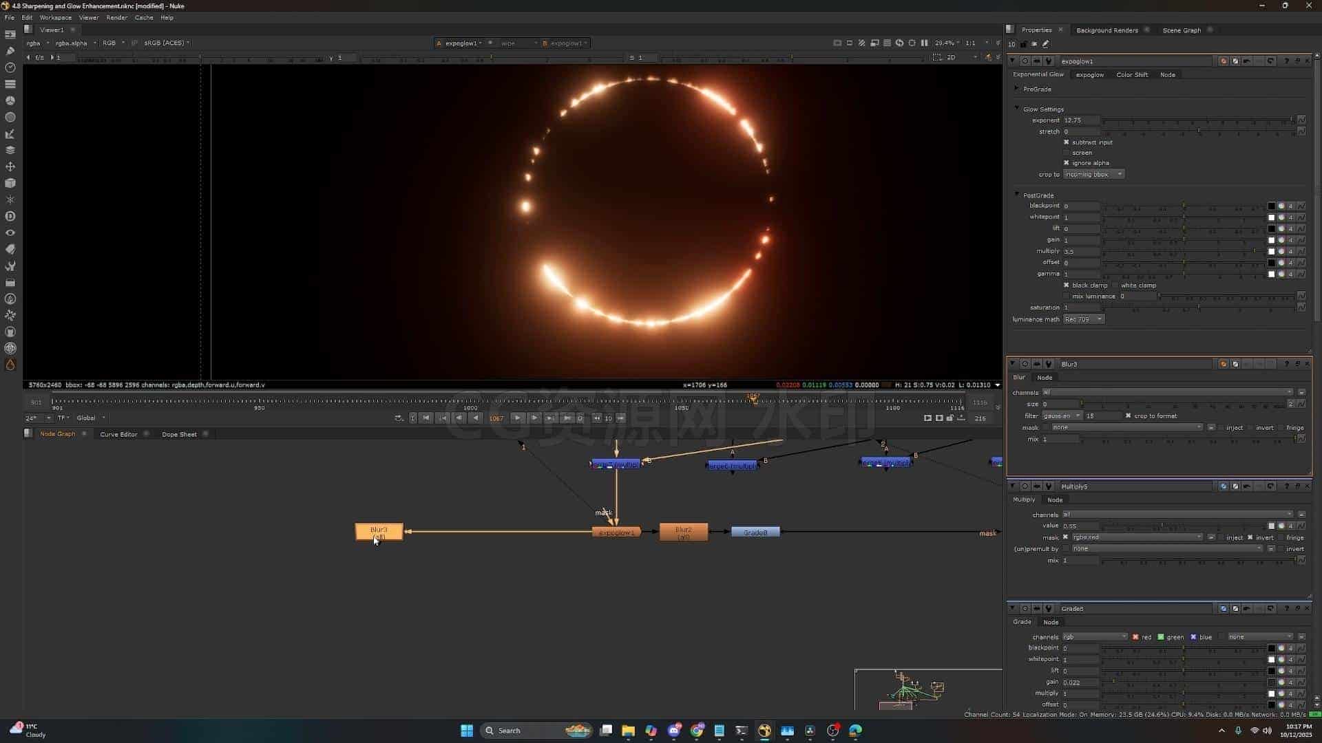 图片[3]-Houdini & Nuke制作星舰船发射大型核爆炸毁灭世part1＋part2 Cinematic Explosion FX with Houdini & Nuke蘑菇云-B站/公众号:特效向