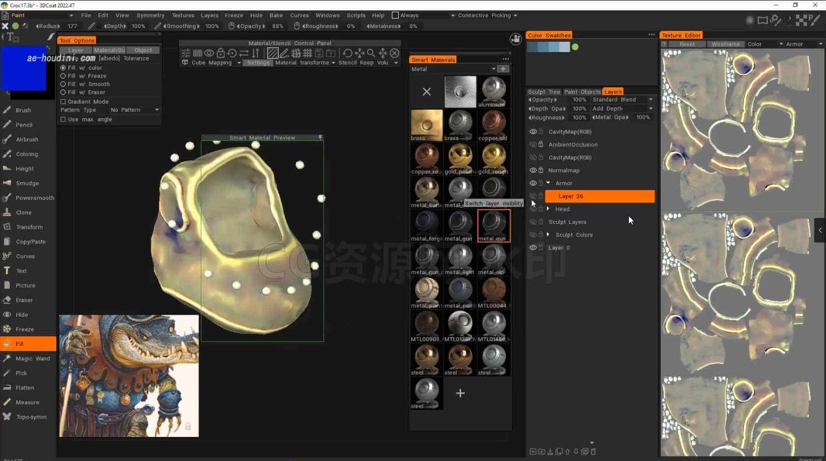 图片[7]-3dcoat系统教程绘画雕刻UV渲染84集-B站/公众号:特效向