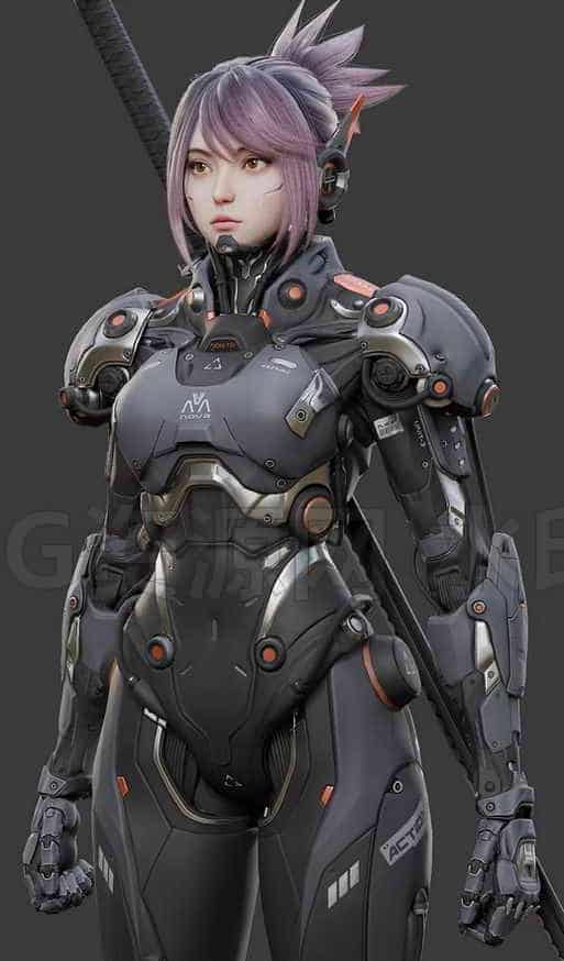 图片[3]-Blender 风格化机械角色雕刻教程Flycat – Robot Girl Character CreationBlender-B站/公众号:特效向
