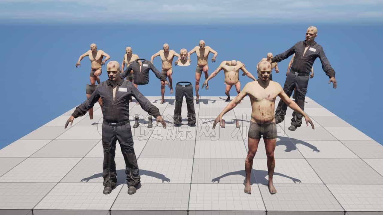 图片[2]-Zombie_01僵尸_01-UE5动作库-B站/公众号:特效向