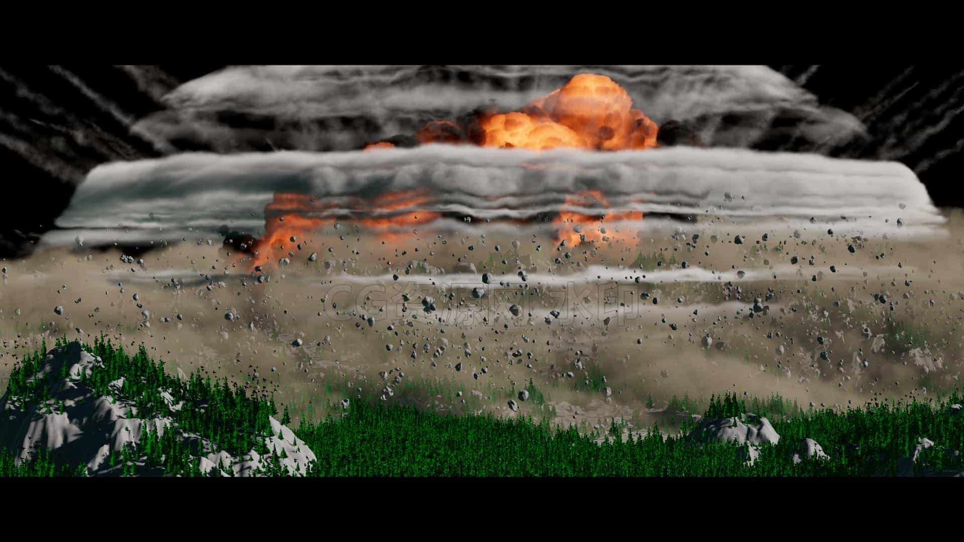 图片[11]-Houdini & Nuke制作星舰船发射大型核爆炸毁灭世part1＋part2 Cinematic Explosion FX with Houdini & Nuke蘑菇云-B站/公众号:特效向