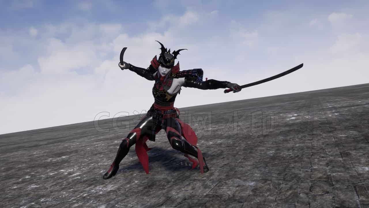 图片[2]-Female_TwinKatana女性-UE5动作库-B站/公众号:特效向