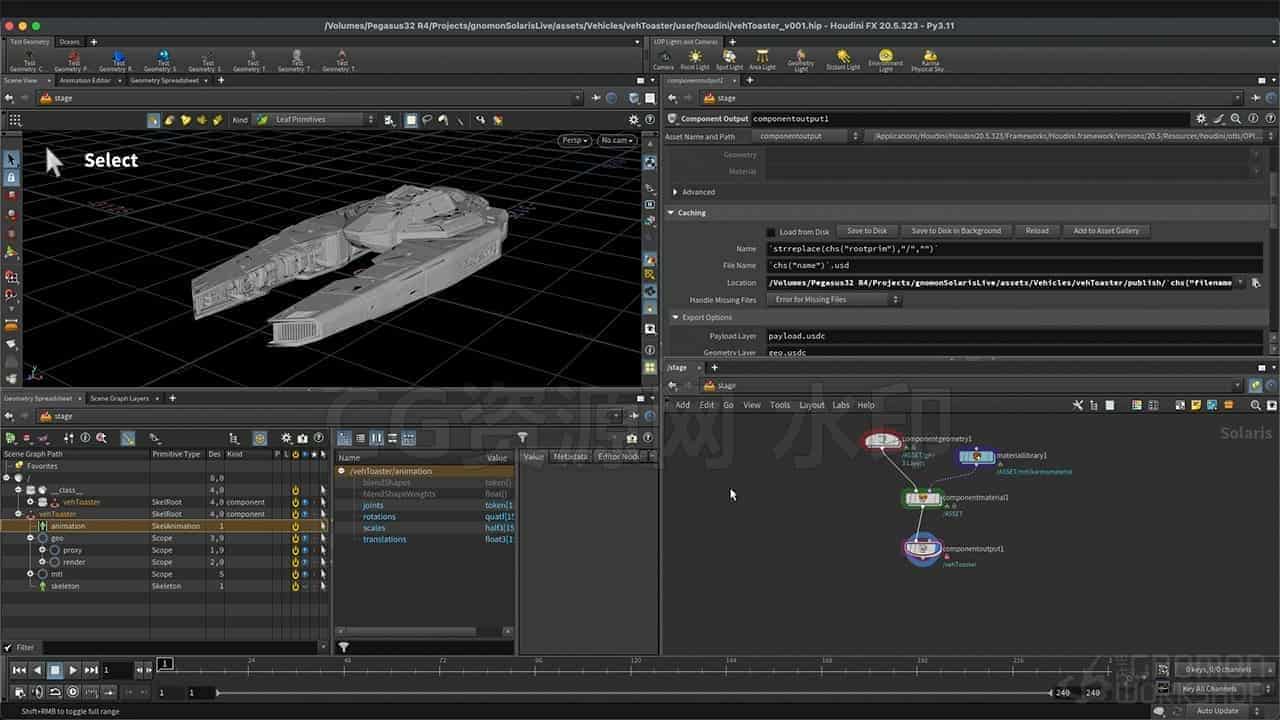 图片[5]-Houdini Solaris舰船创建科幻序列教程飞船Creating a Sci-Fi Sequence using Houdini Solaris-B站/公众号:特效向