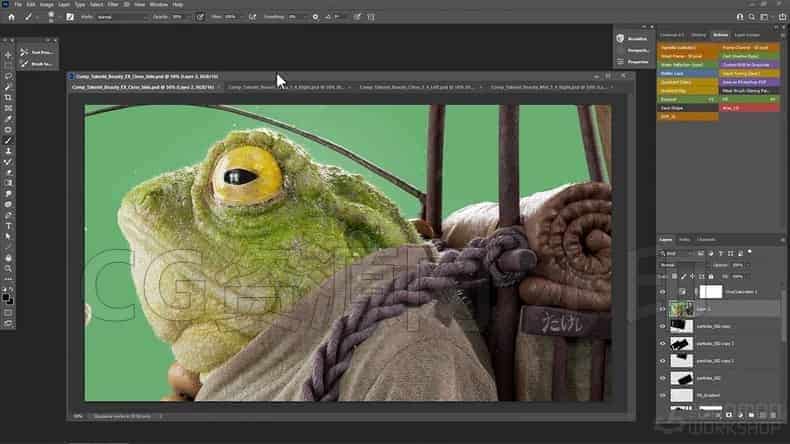 图片[6]-多软件全流程写实背篓蛤蟆角色设计(完结)无密ZBrush、Maya、Substance Painter Arnold-B站/公众号:特效向