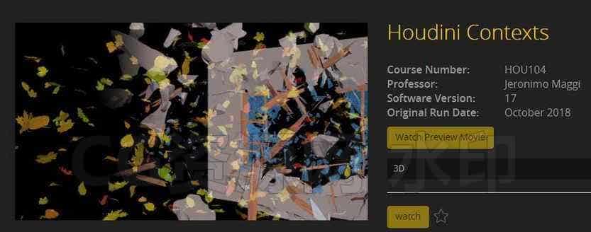 第97篇 Houdini 17全面入门初级基础教程讲解FXPHD-Houdini Contexts-B站/公众号:特效向