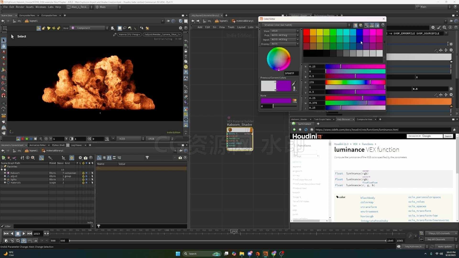 图片[13]-Houdini & Nuke制作星舰船发射大型核爆炸毁灭世part1＋part2 Cinematic Explosion FX with Houdini & Nuke蘑菇云-B站/公众号:特效向