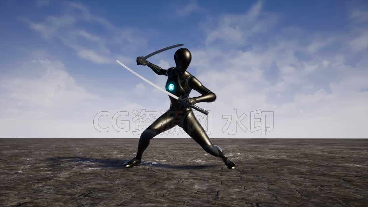 图片[3]-Female_TwinKatana女性-UE5动作库-B站/公众号:特效向