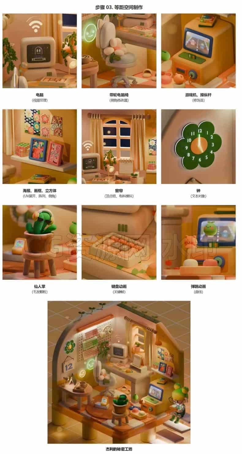 图片[7]-Blender3D基础完全建模动画100节全流程课程57小时100种3D卡通创作案例(中英字幕) Coloso – Blender 3D Basic Training – Easy to Learn with 100 Artworks-B站/公众号:特效向