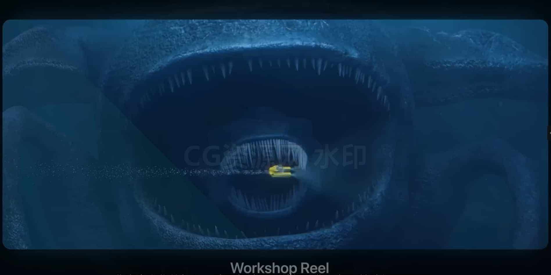 Cinema 4D 电影制作深海恐惧大鲨鱼之我爱吃潜水艇  C4D电影制作 [doublejump学院出品]-B站/公众号:特效向