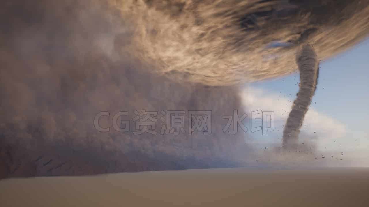 UE5虚幻5龙卷风沙尘暴特效Sandstorm FX In Unreal Engine-B站/公众号:特效向