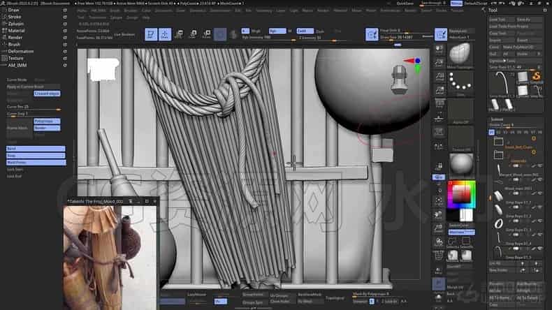 图片[9]-多软件全流程写实背篓蛤蟆角色设计(完结)无密ZBrush、Maya、Substance Painter Arnold-B站/公众号:特效向