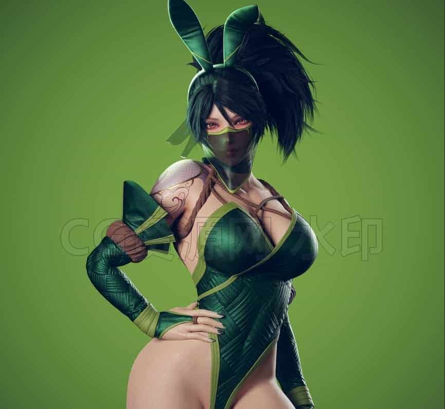 图片[2]-League of Legends – Battle Bunny Akali 美女英雄联盟-战斗兔子Akali【UE5模型项目带绑定】-B站/公众号:特效向