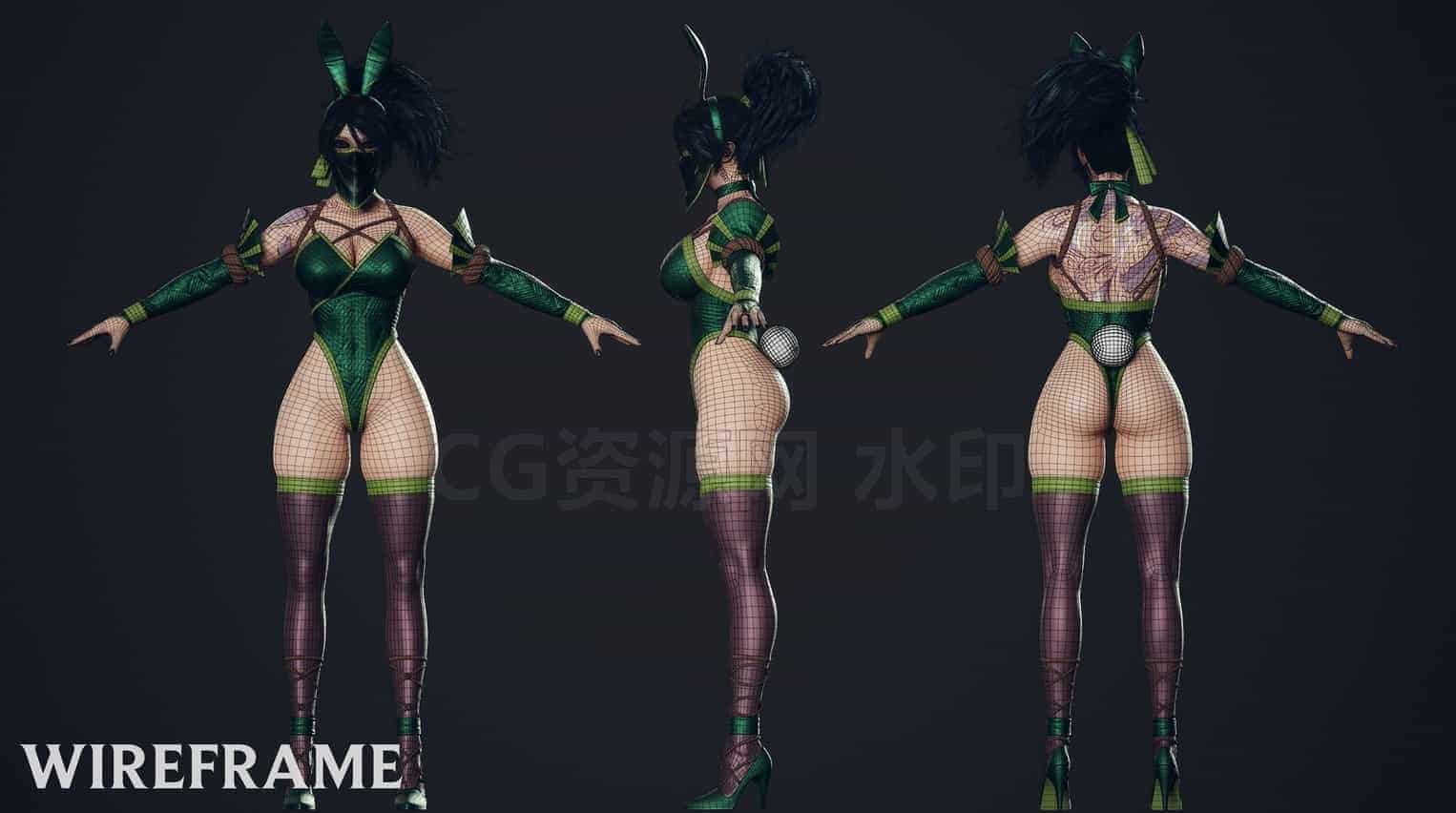 图片[4]-League of Legends – Battle Bunny Akali 美女英雄联盟-战斗兔子Akali【UE5模型项目带绑定】-B站/公众号:特效向