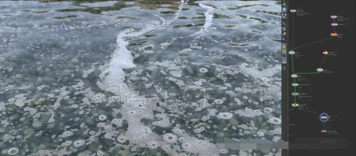 图片[2]-Foam Houdini21水泡沫效果hip臀部工程文件伴随着鹅卵石随着水流晃动Bubble_foam-B站/公众号:特效向