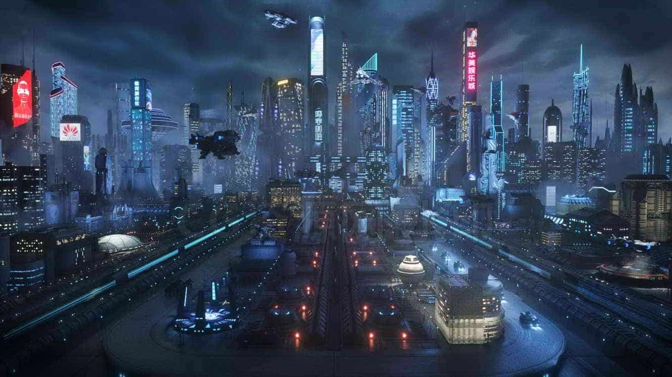 C4D模型B014-032_未来科幻城市场景-B站/公众号:特效向