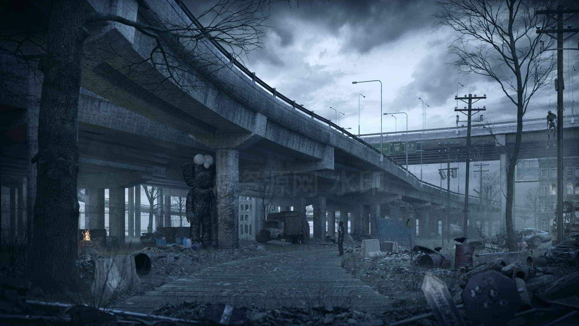 C4D模型B050-091_遗失的未来-B站/公众号:特效向