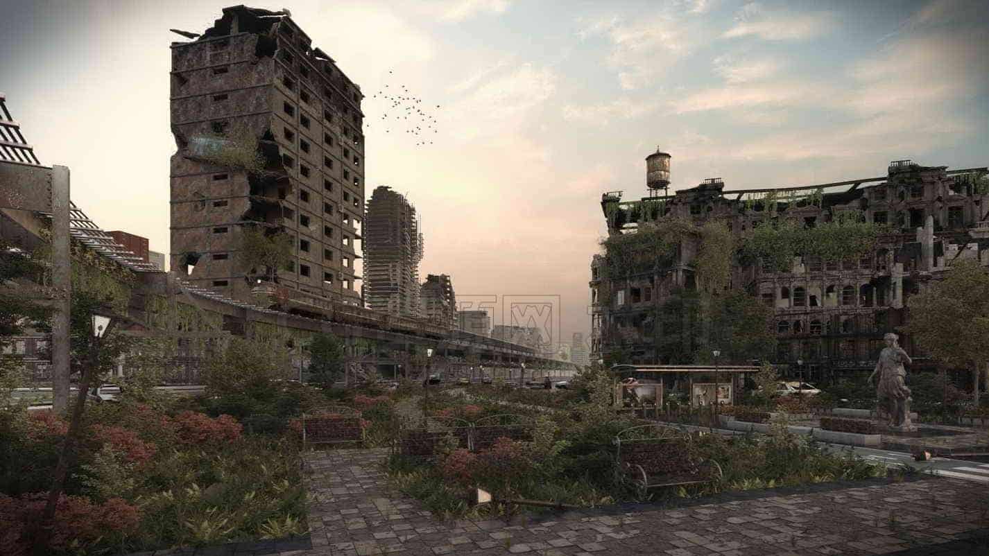 C4D模型B066-0114_废弃的城市社区-B站/公众号:特效向