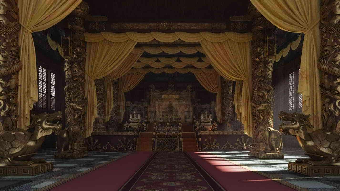 C4D模型B070-120_皇宫内景-B站/公众号:特效向