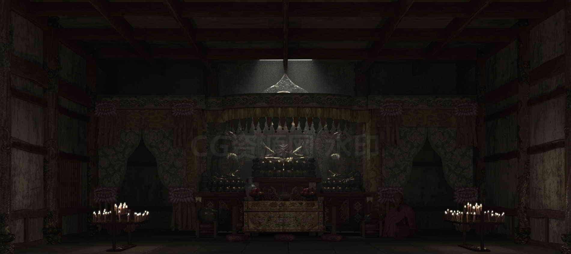 C4D模型B078-130_诵经-B站/公众号:特效向