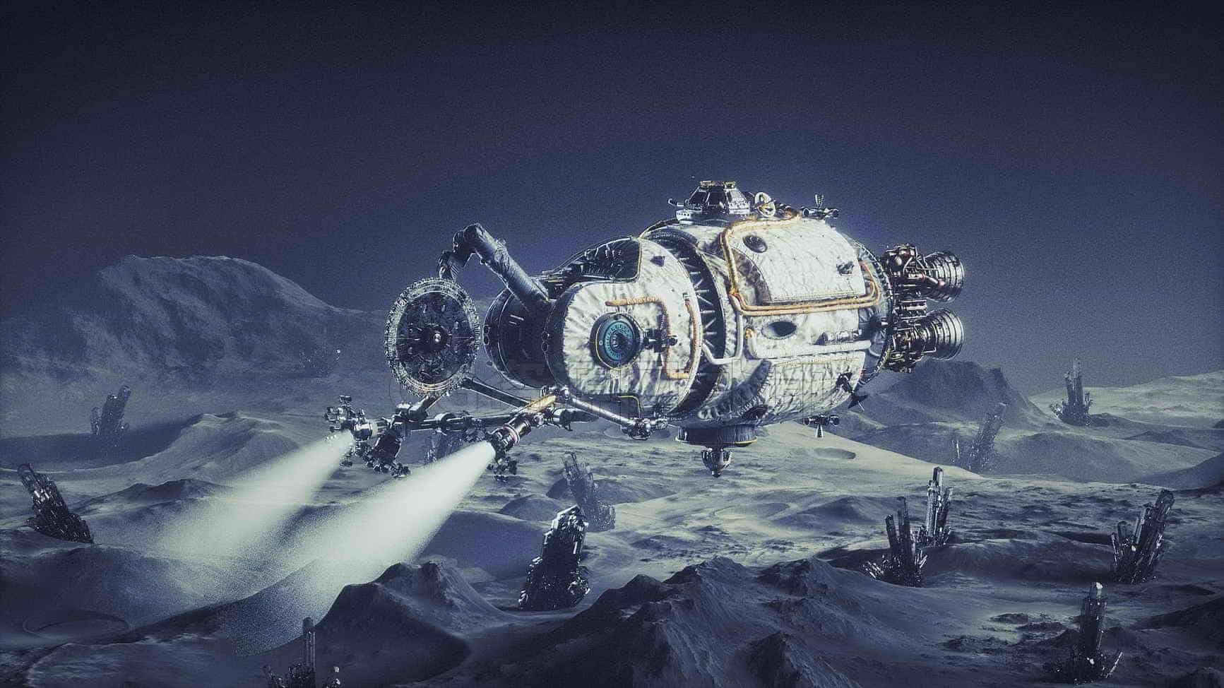 C4D模型B098-163_太空飞船-B站/公众号:特效向